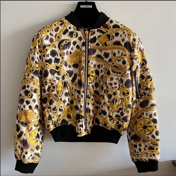 Moschino X H&M Satin Bomber Jacket size small - Picture 2 of 10